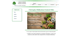 Desktop Screenshot of christopherpublications.com